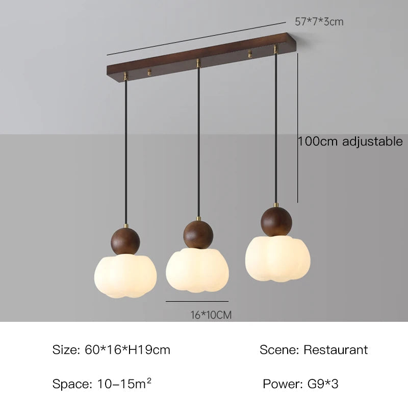 suspension en bois massif pour décoration intérieure moderne