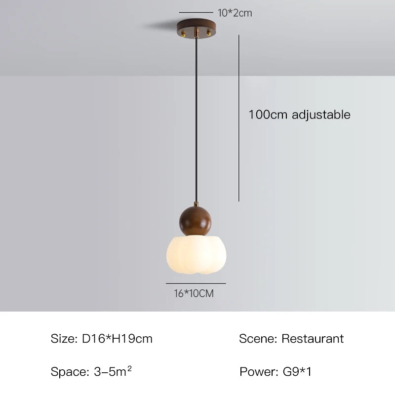 suspension en bois massif pour décoration intérieure moderne