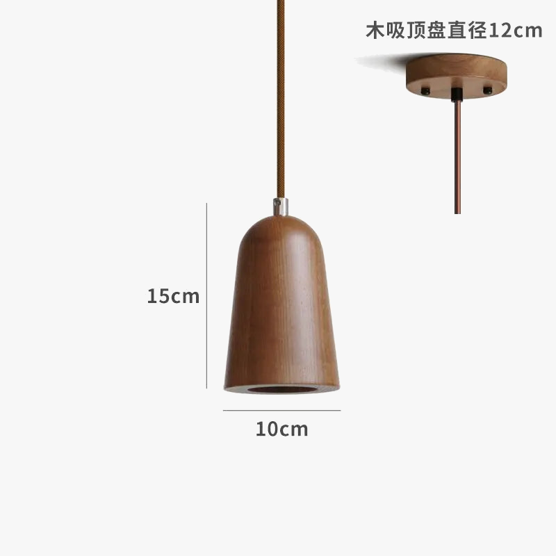 suspension en bois massif style japonais décoration nordique élégante