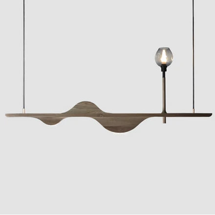 suspension en bois massif style moderne zen pour éclairage créatif