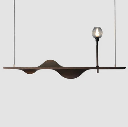 suspension en bois massif style moderne zen pour éclairage créatif