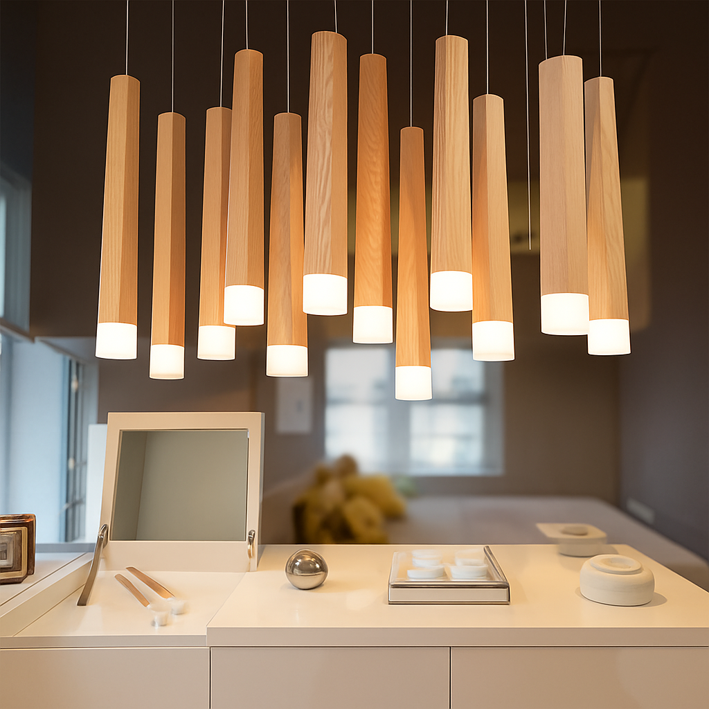 Suspension en bois moderne