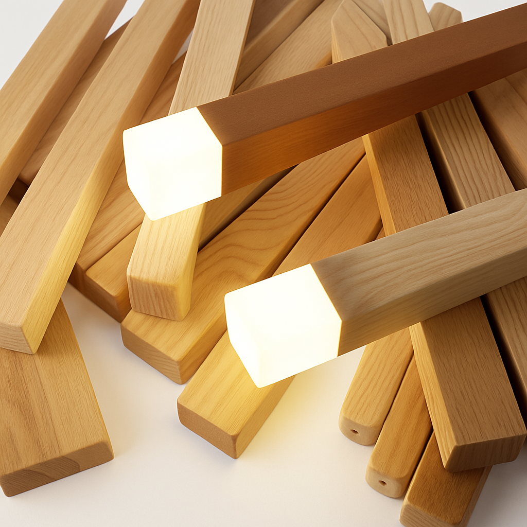 Suspension en bois moderne