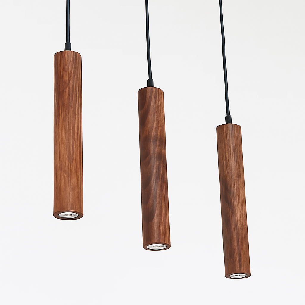 Suspension en bois modernes meubles de salle à manger lampe suspendue restaurant noyer hêtre éclairage intérieur LED décoration de salon
