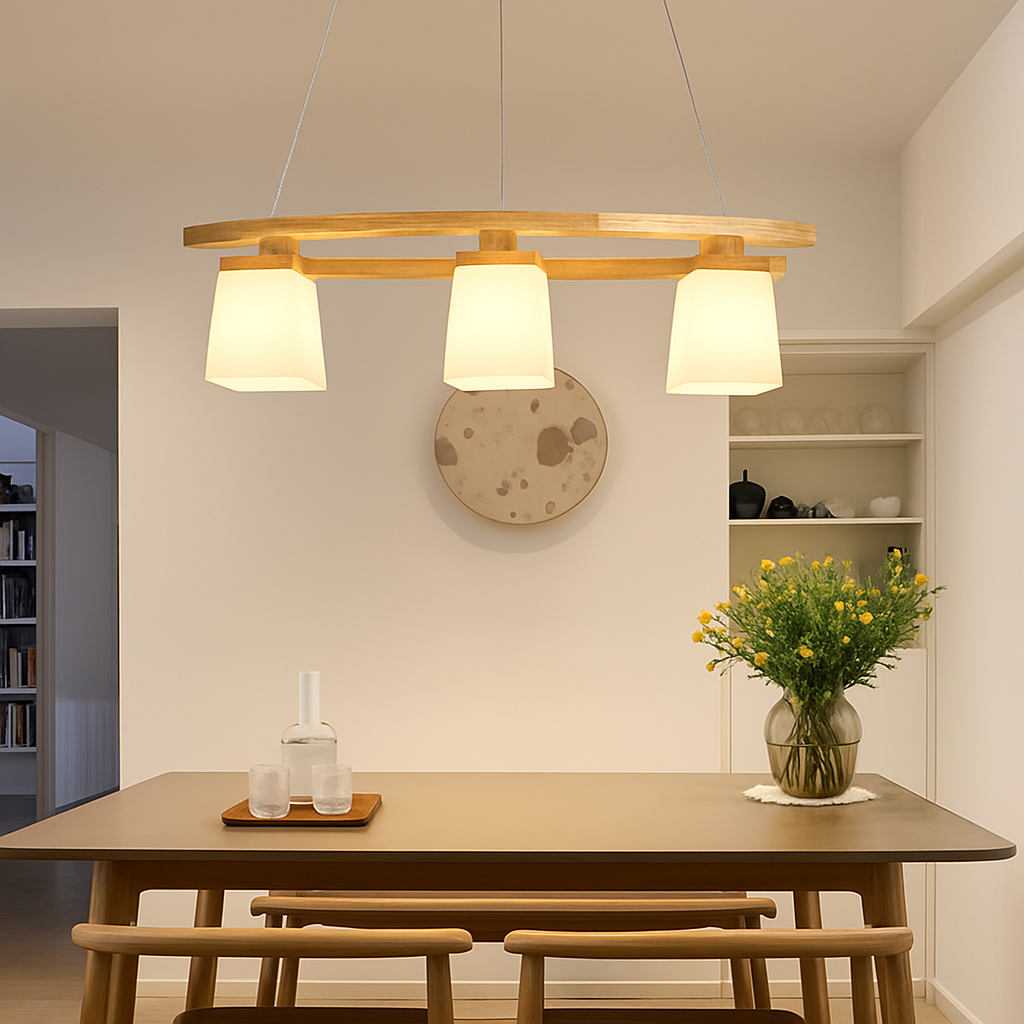 Suspension en bois nordique LED lampes suspendues modernes pour salle à manger salon cuisine Bar café lampe suspendue de Style japonais