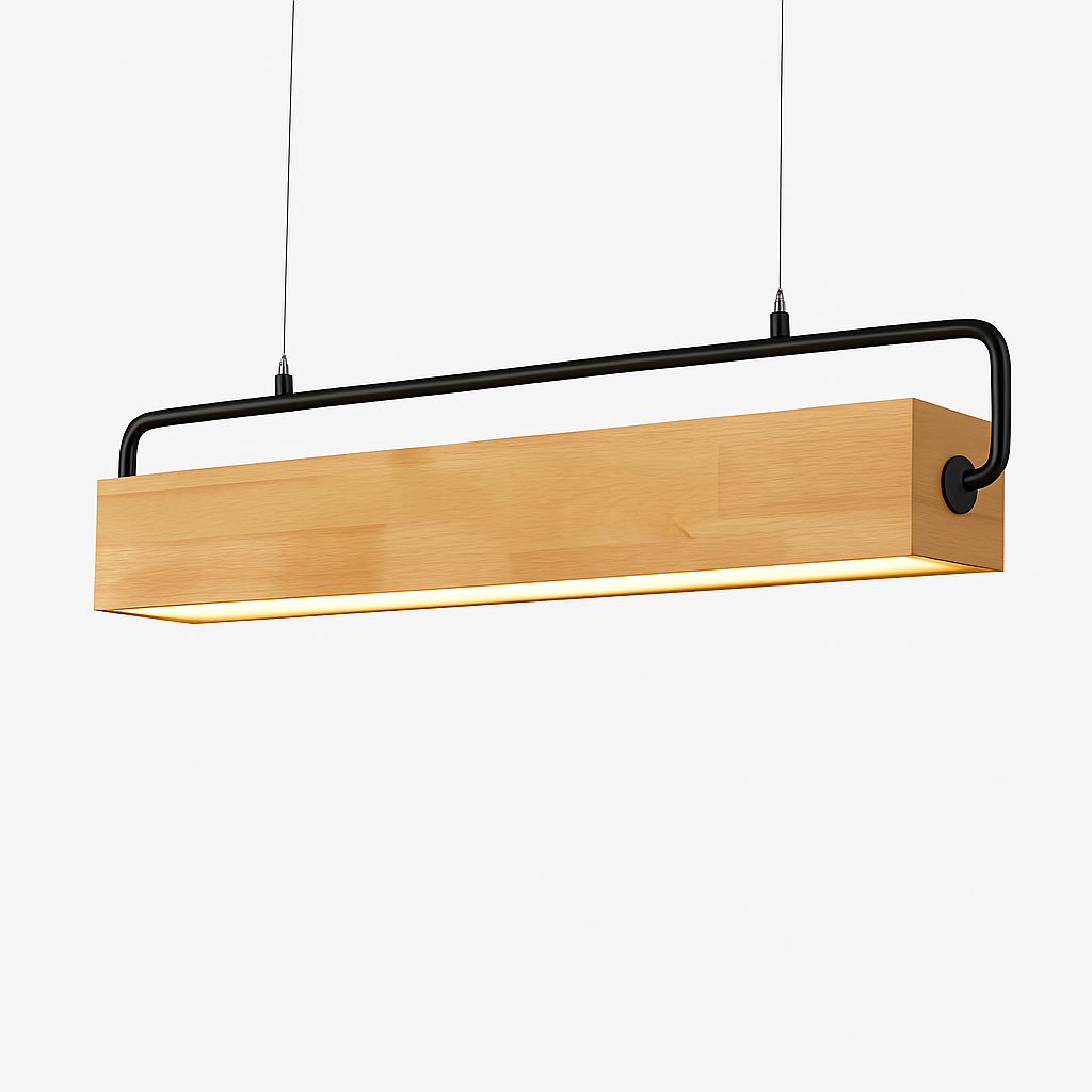 Suspension en bois nordiques LED lampes suspendues modernes pour salle à manger salon cuisine bureau boutique Bar café lampe suspendue à longue bande