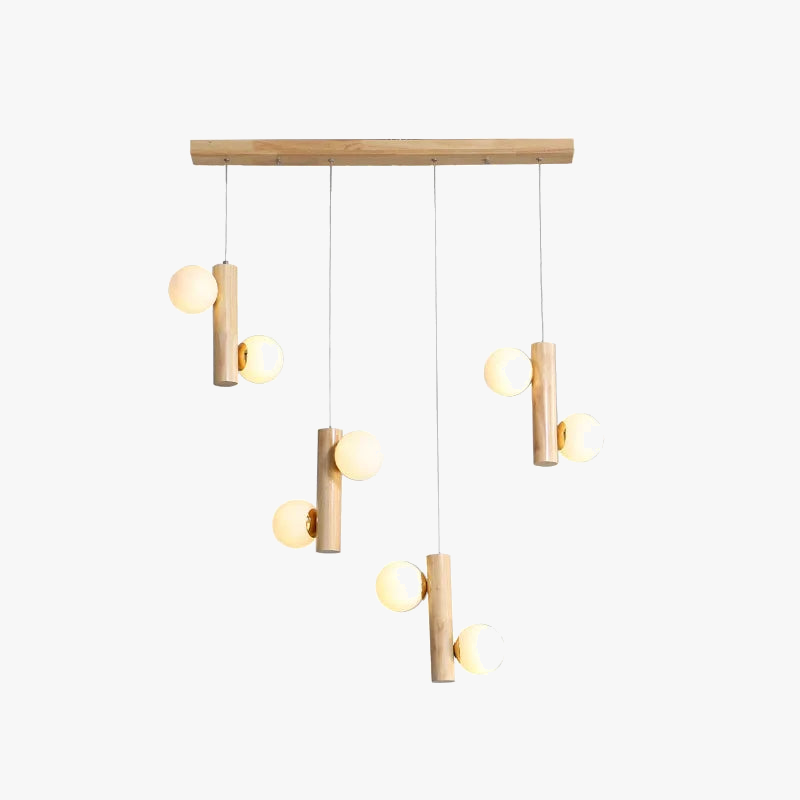 suspension en bois post-modernes simplicité éclairage