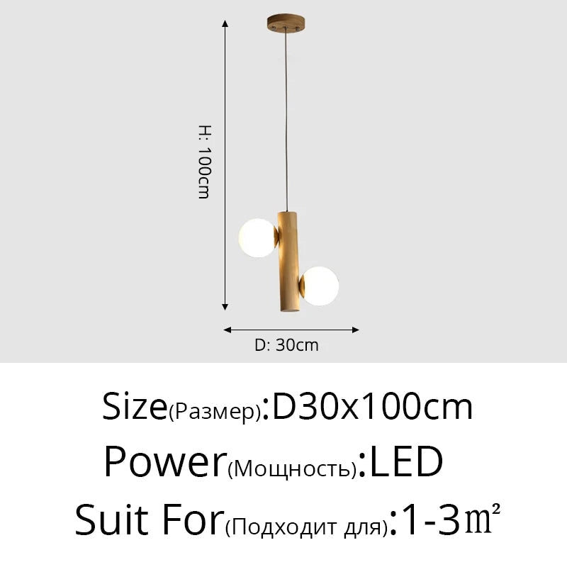 suspension en bois post-modernes simplicité éclairage