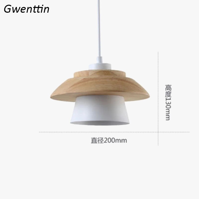 suspension en bois pour éclairage moderne et décoration