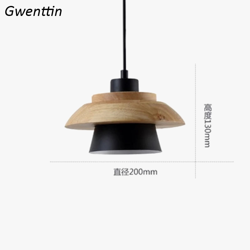 suspension en bois pour éclairage moderne et décoration