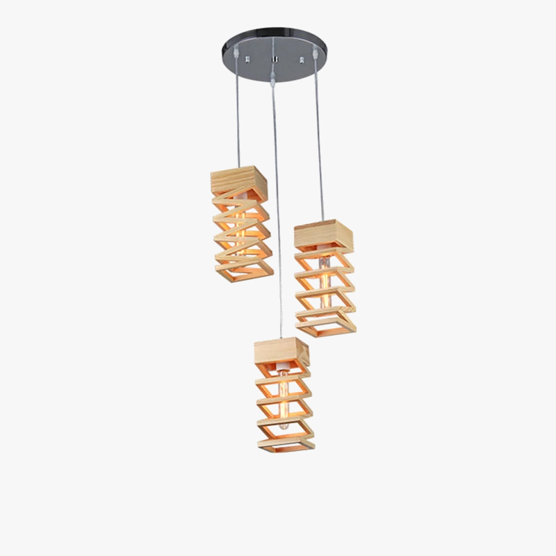 suspension en bois pur créatif gzmj pour la maison