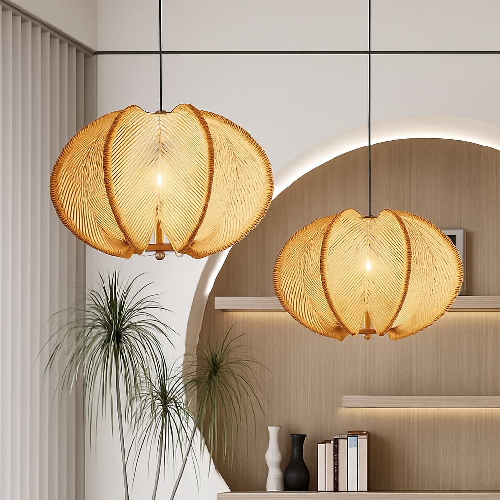 suspension en bois rétro style nordique pour décoration intérieure