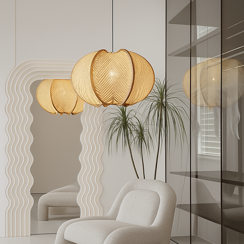 suspension en bois rétro style nordique pour décoration intérieure