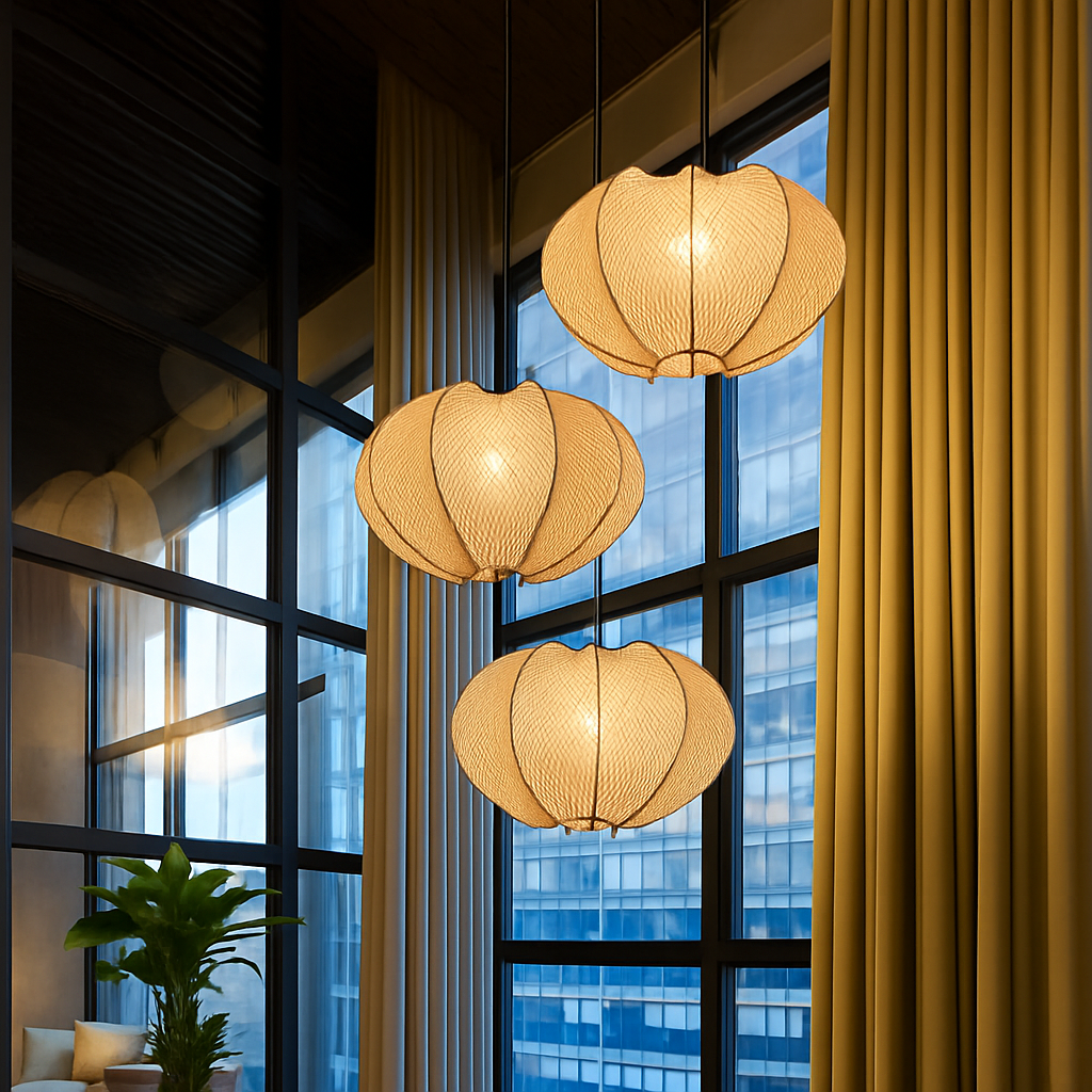 suspension en bois rétro style nordique pour décoration intérieure