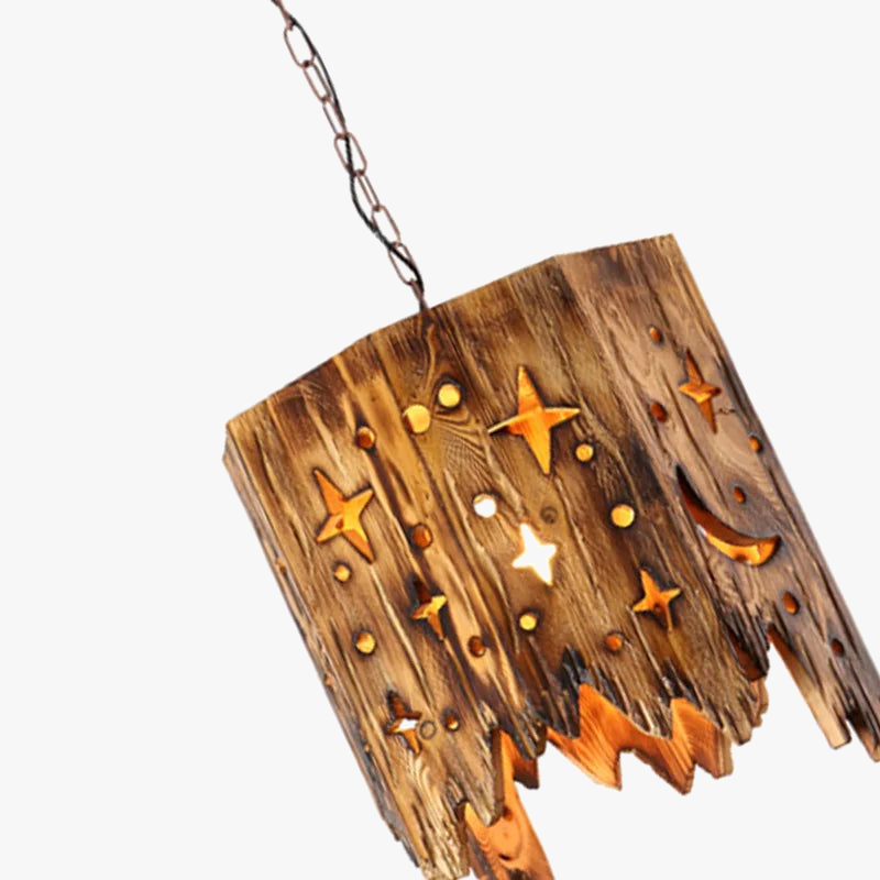 suspension en bois style industriel rétro pour l'intérieur