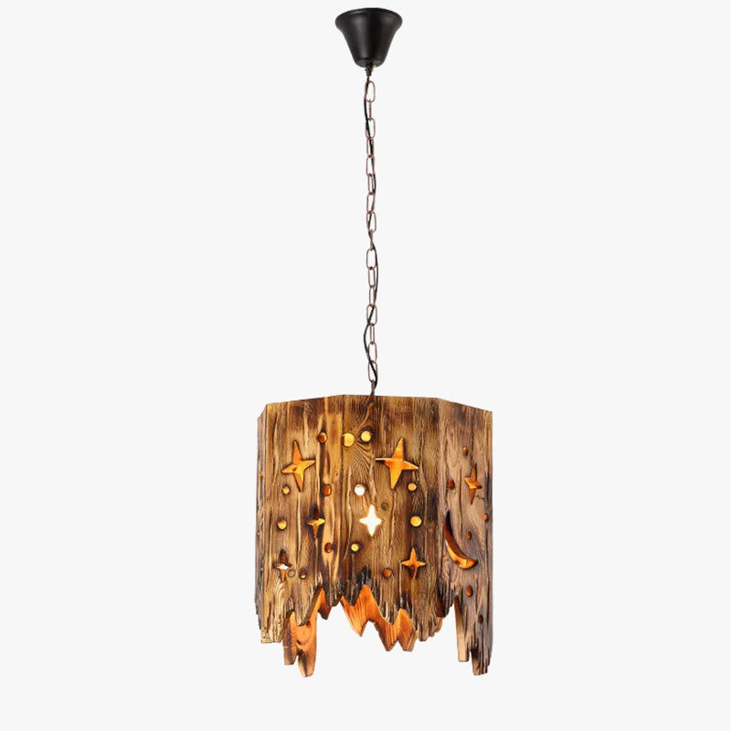 suspension en bois style industriel rétro pour l'intérieur