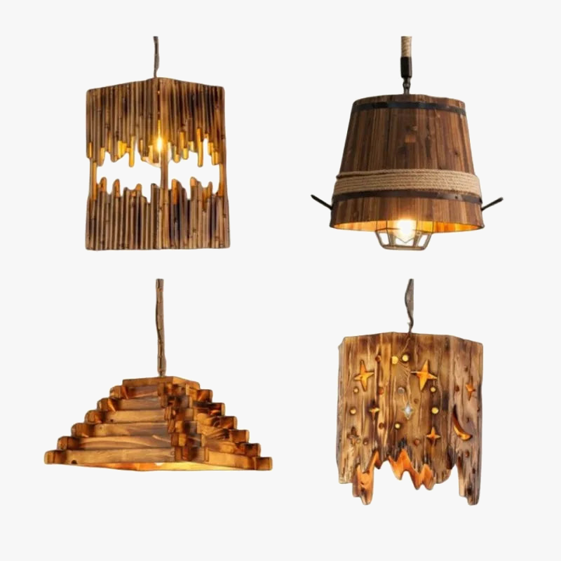 suspension en bois style nordique pour restaurants cafés et bars