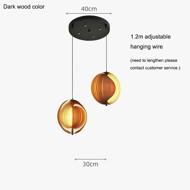 suspension en bois wabi sabi pour décoration intérieure moderne