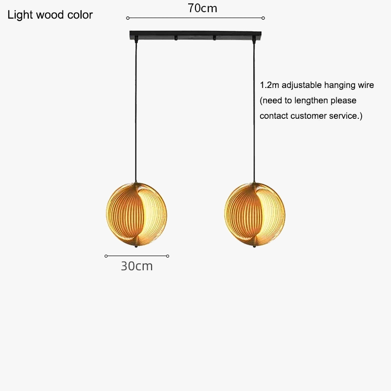 suspension en bois wabi sabi pour décoration intérieure moderne