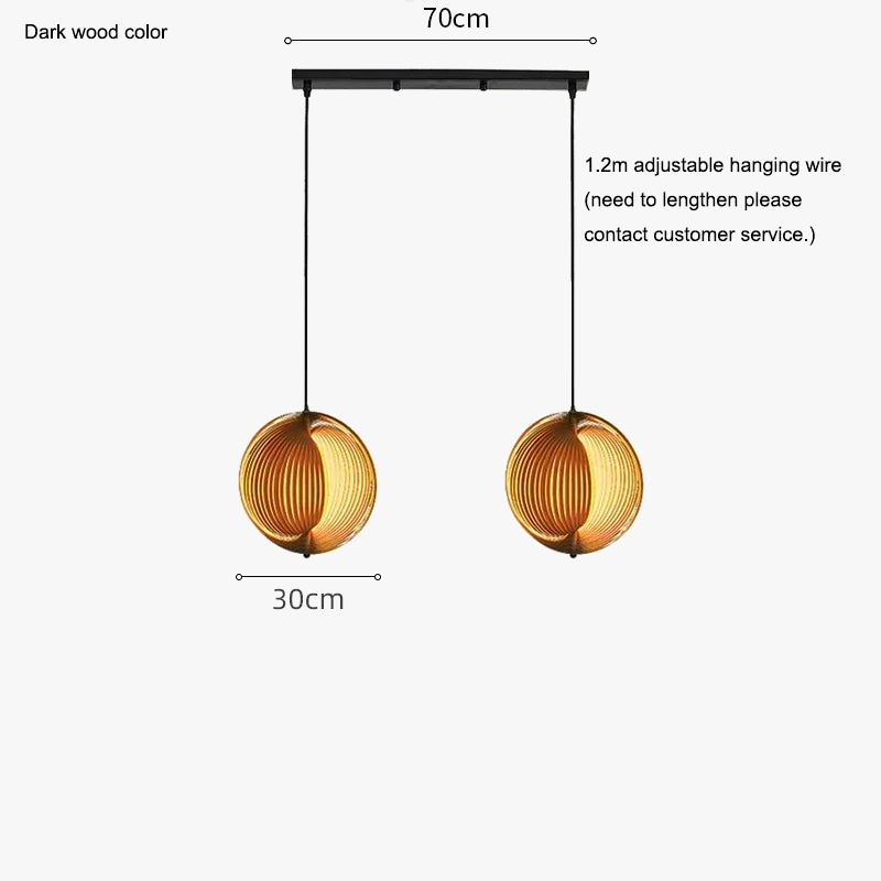suspension en bois wabi sabi pour décoration intérieure moderne