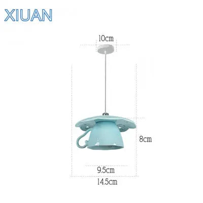 suspension en céramique design art thé éclairage led g4