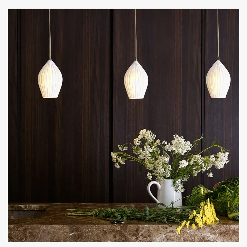 suspension en céramique design nordique créatif pour éclairage moderne