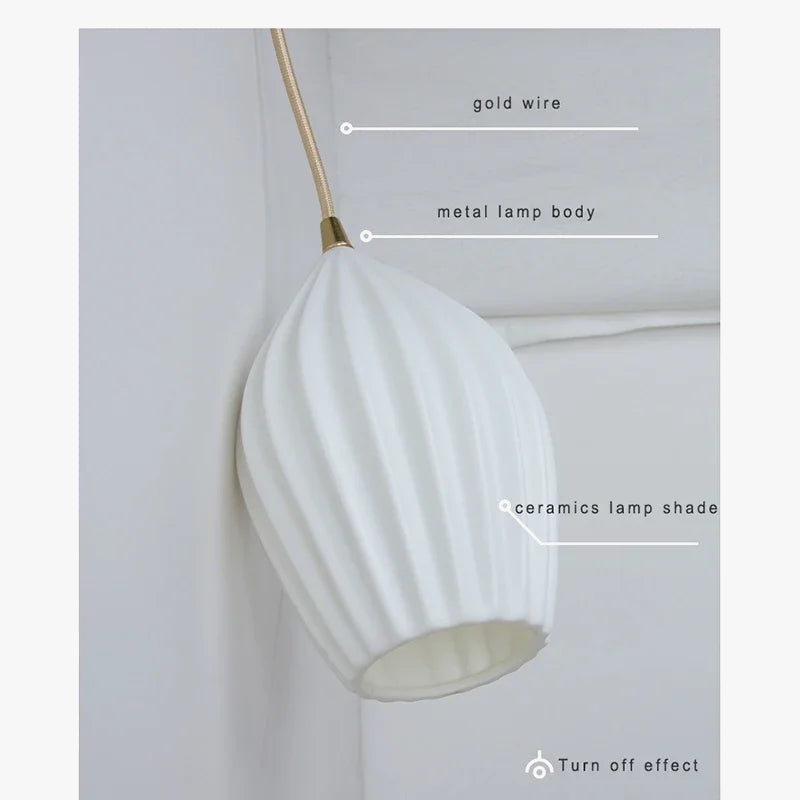 suspension en céramique design nordique créatif pour éclairage moderne