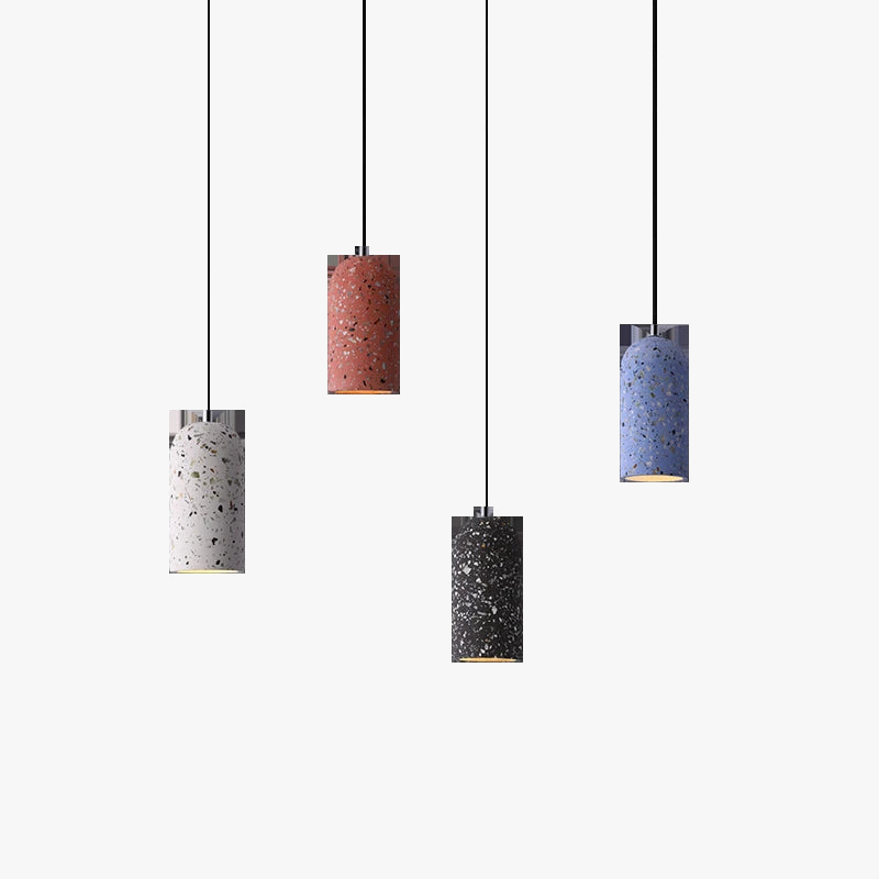 suspension en ciment led décor industriel pour café club bar