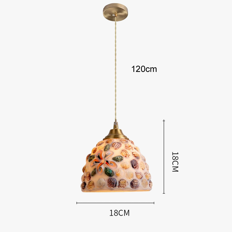 suspension en coquillage pour éclairage décoratif intérieur