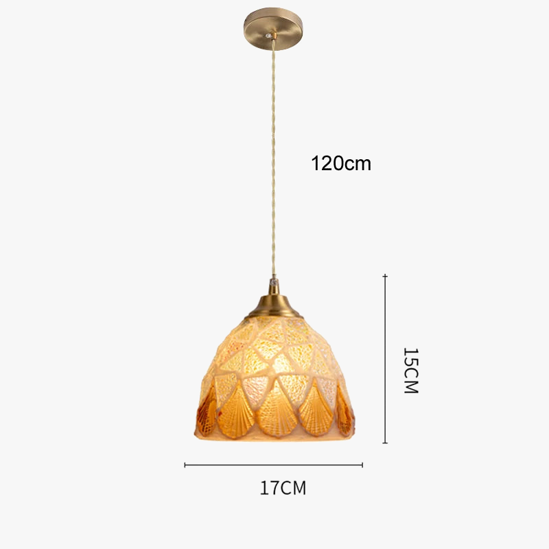 suspension en coquillage pour éclairage décoratif intérieur