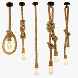 suspension en corde de chanvre style industriel pour café bar