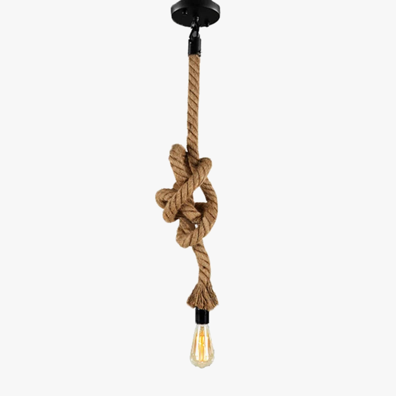suspension en corde de chanvre style industriel pour café bar