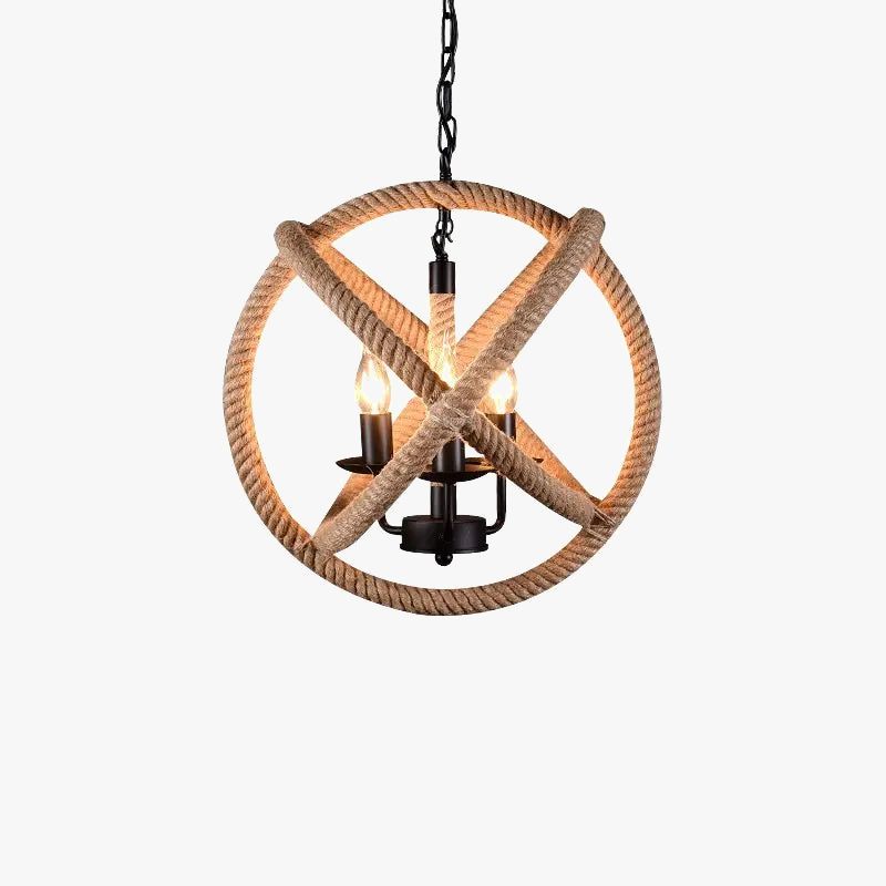 suspension en corde de chanvre style loft rétro pour café et restaurant