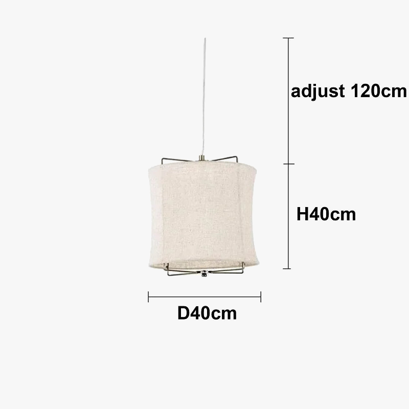 suspension en coton et lin style wabi sabi fait main pour restaurants et hôtels