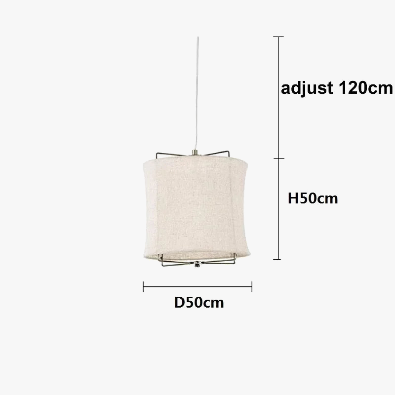 suspension en coton et lin style wabi sabi fait main pour restaurants et hôtels