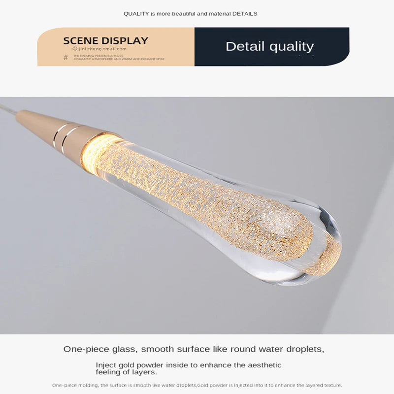 Suspension en cristal au design moderne