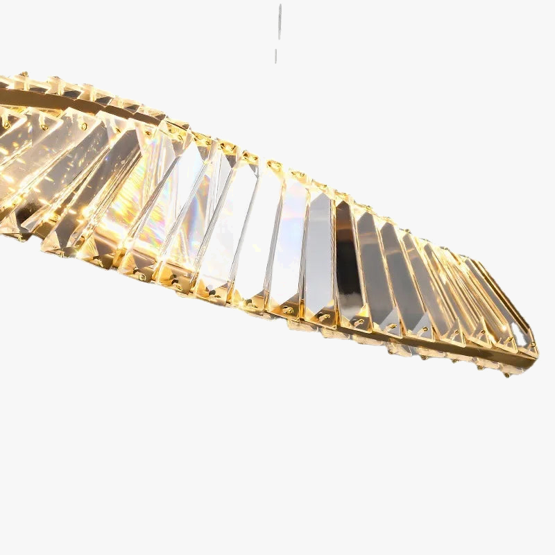suspension en cristal design moderne led décorative