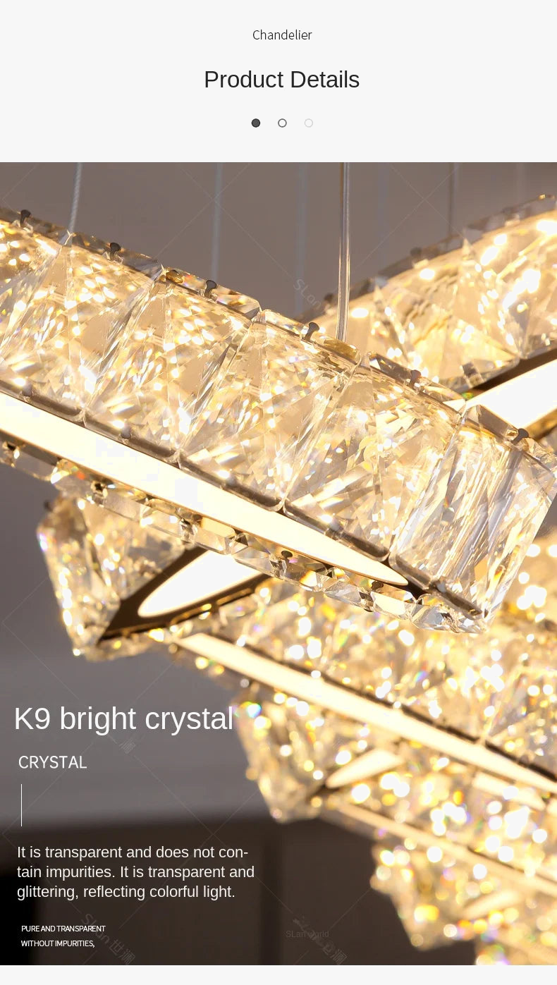 suspension en cristal design nordique luxueux nouvelle collection