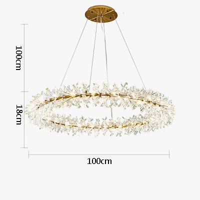 suspension en cristal design nordique pour éclairage élégant