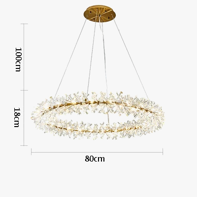 suspension en cristal design nordique pour éclairage élégant