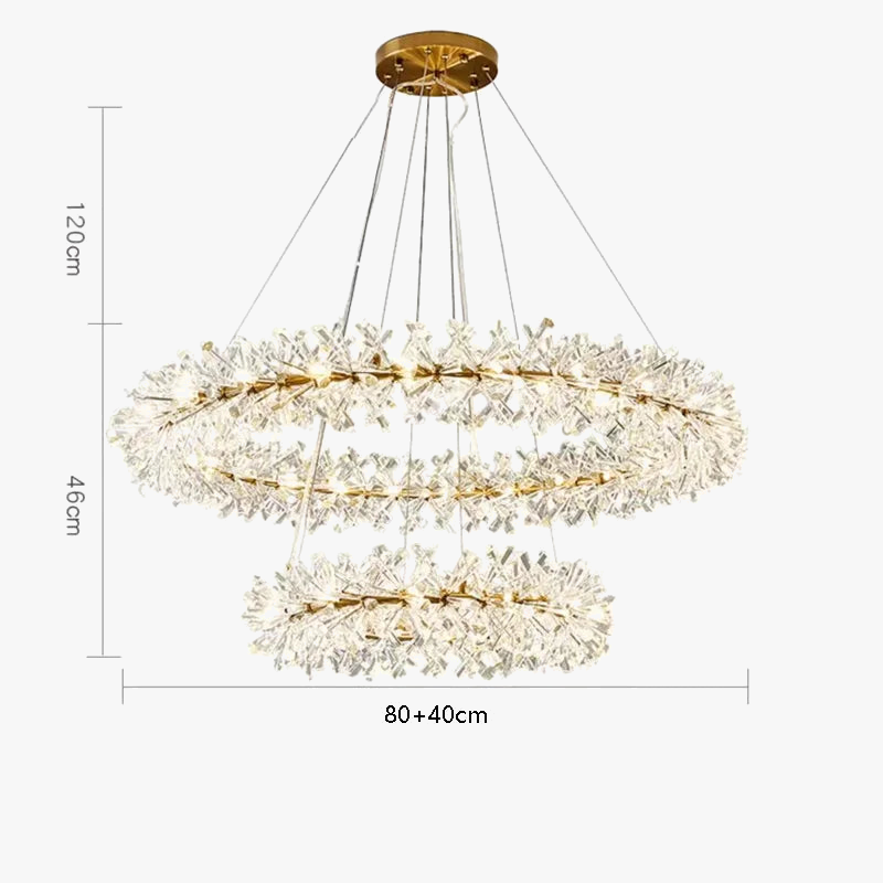 suspension en cristal design nordique pour éclairage élégant