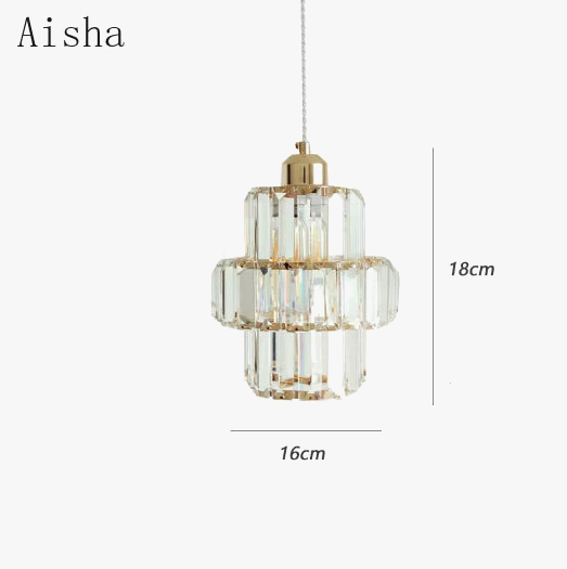 suspension en cristal doré style loft design moderne luxe