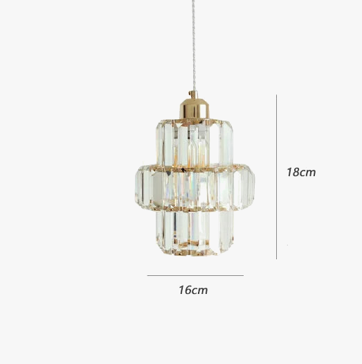 suspension en cristal doré style loft design moderne luxe