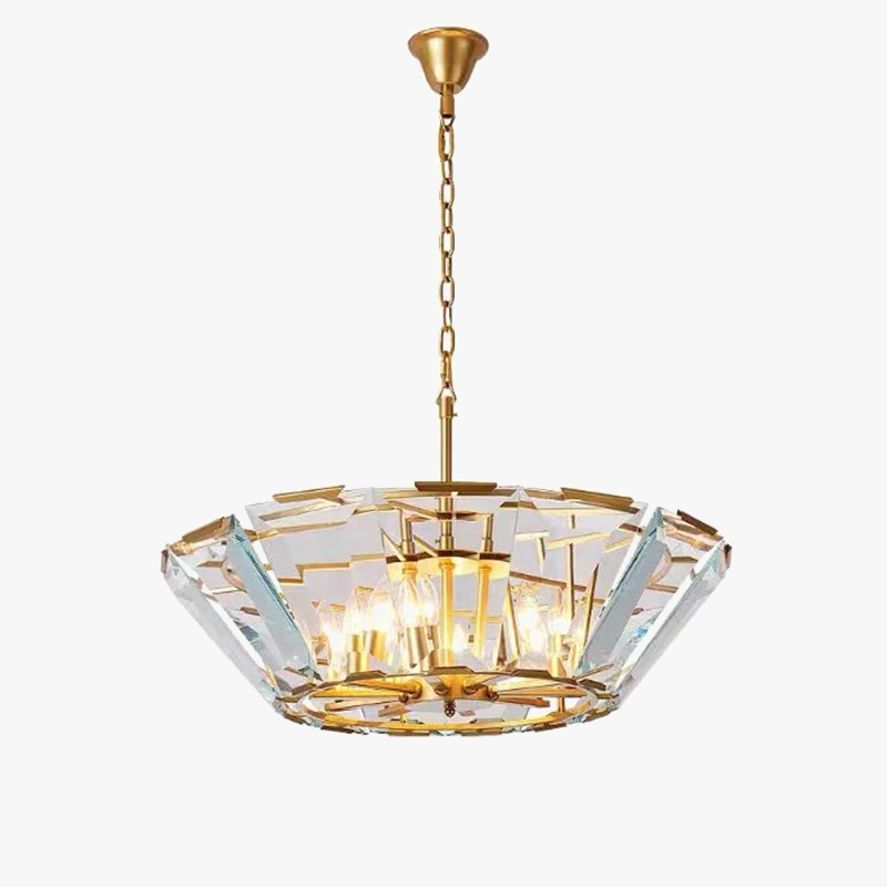 suspension en cristal fer nordique pour intérieur moderne