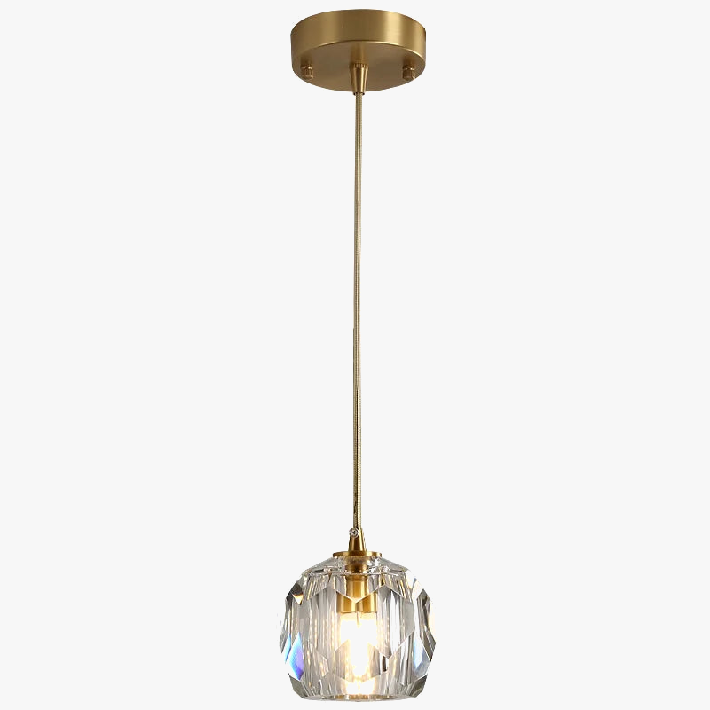 suspension en cristal k9 en cuivre design nordique créatif