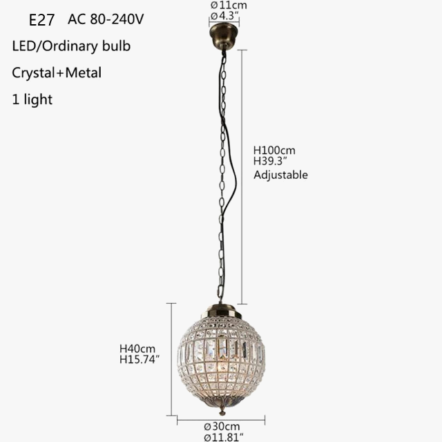 suspension en cristal k9 style médiévale française pour décoration intérieure