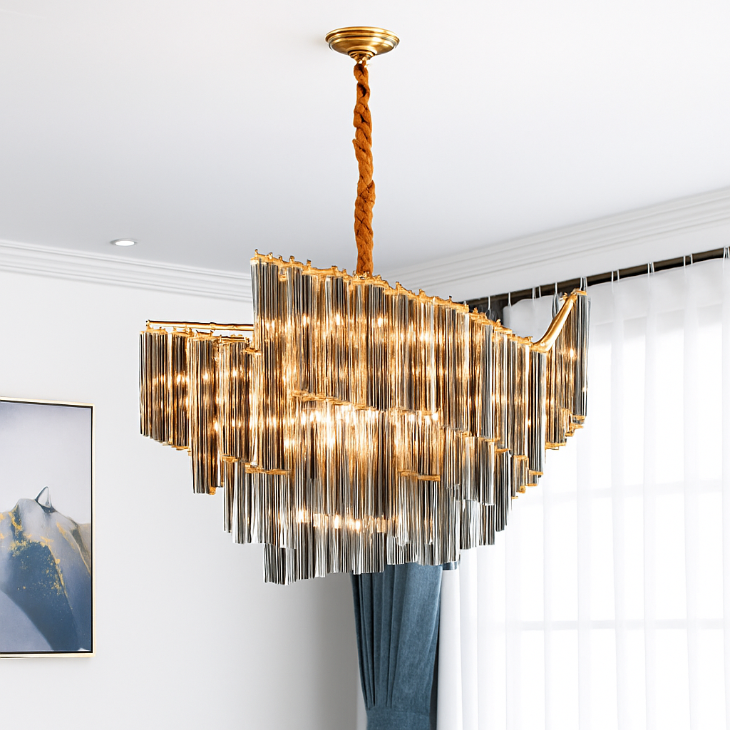 suspension en cristal luxe pour décoration moderne créative