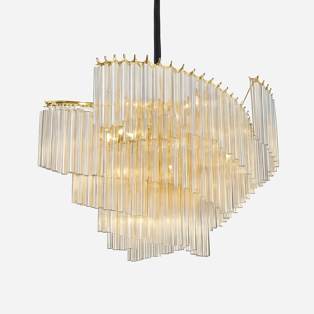 suspension en cristal luxe pour décoration moderne créative