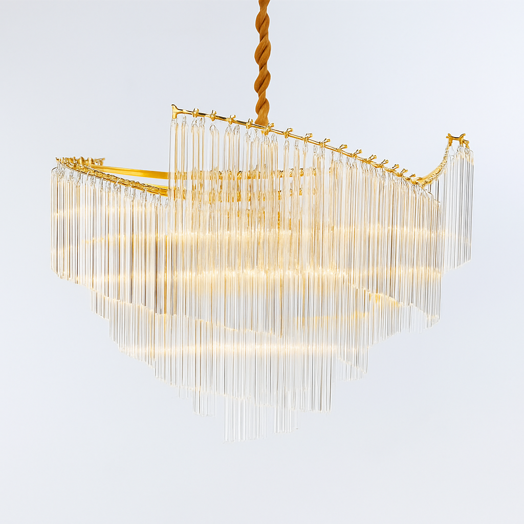 suspension en cristal luxe pour décoration moderne créative
