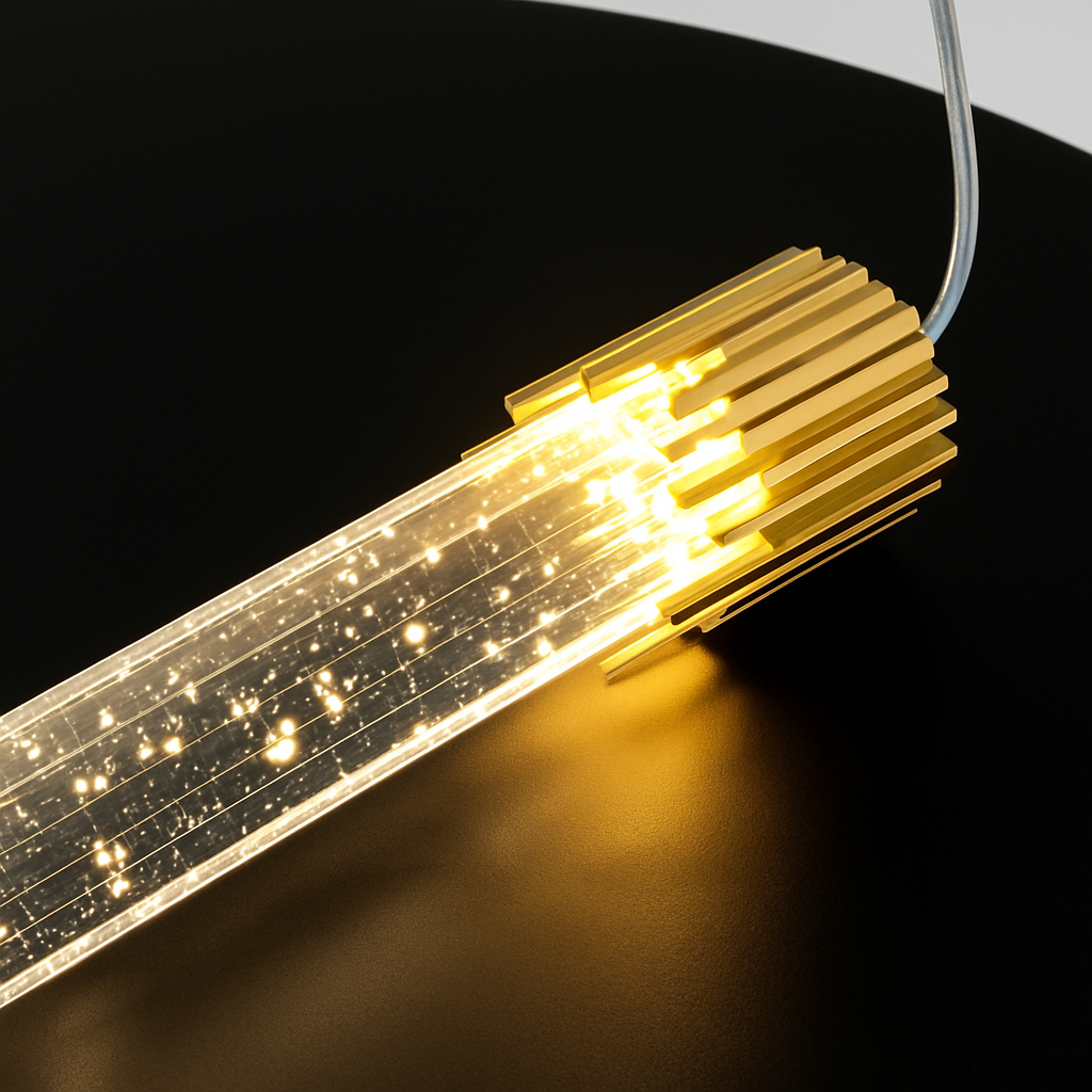 Suspension en cristal moderne à LED